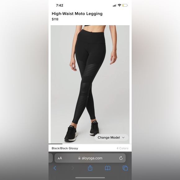 alo yoga high waist moto legging - Picture 3 of 3